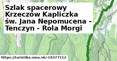 Szlak spacerowy Krzeczów Kapliczka św. Jana Nepomucena - Tenczyn - Rola Morgi