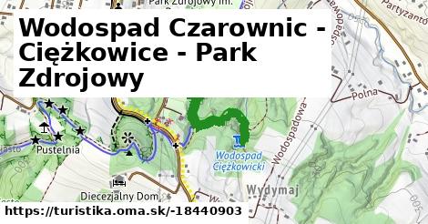 Wodospad Czarownic - Ciężkowice - Park Zdrojowy