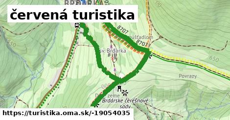 červená turistika