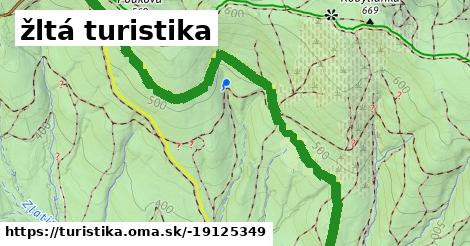 žltá turistika