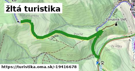 žltá turistika
