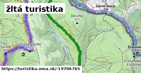 žltá turistika