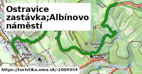 Ostravice zastávka;Albínovo náměstí