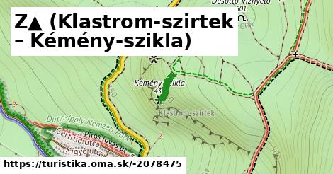 Z▲ (Klastrom-szirtek – Kémény-szikla)