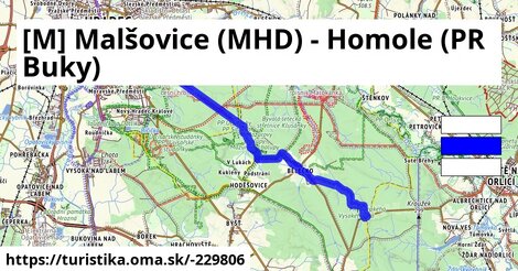 [M] Malšovice (MHD) - Homole (PR Buky)