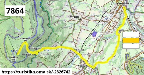 Nová Dědina - Opálená - Nad starou salaší - Skalka (sedlo) - Skalka (vrchol)