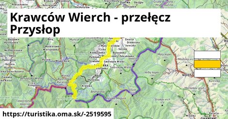 Krawców Wierch - przełęcz Przysłop