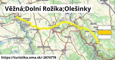 Věžná;Dolní Rožíka;Olešinky