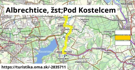 Albrechtice, žst;Pod Kostelcem