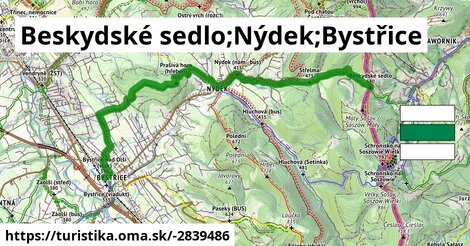 Beskydské sedlo;Nýdek;Bystřice