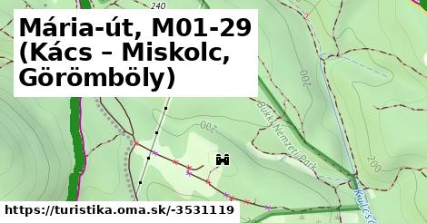 Mária-út, M01-29 (Kács – Miskolc, Görömböly)