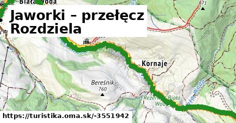 Jaworki – przełęcz Rozdziela