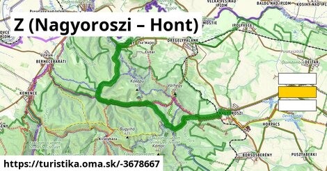 Z (Nagyoroszi – Hont)