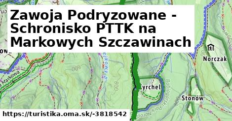 Zawoja Podryzowane - Schronisko PTTK na Markowych Szczawinach