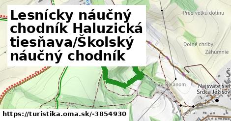 Lesnícky náučný chodník Haluzická tiesňava/Školský náučný chodník