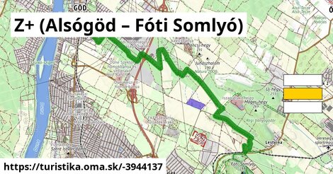 Z+ (Alsógöd – Fóti Somlyó)