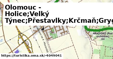 Olomouc - Holice;Velký Týnec;Přestavlky;Krčmaň;Grygov