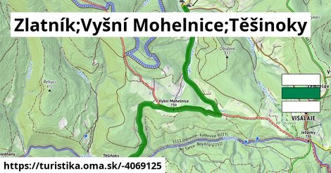 Zlatník;Vyšní Mohelnice;Těšinoky