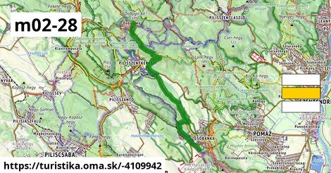 KM, Mária-út, M02-28 (Dobogókő – Budapest, Máriaremete)