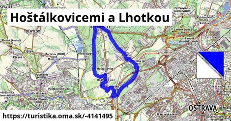 Hoštálkovicemi a Lhotkou