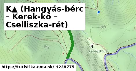 K▲ (Hangyás-bérc – Kerek-kő – Cselliszka-rét)