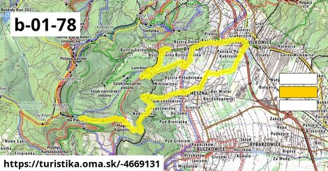 Bystra "biwak" - Lanckorona - Wilkowice-Bystra PKP - Meszna Chata na Groniu - Stok Magury - Schr. na Klimczoku