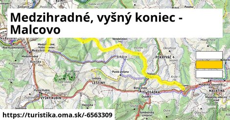 Medzihradné, vyšný koniec - Malcovo