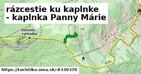 rázcestie ku kaplnke - kaplnka Panny Márie