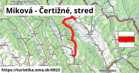 Miková - Čertižné, stred