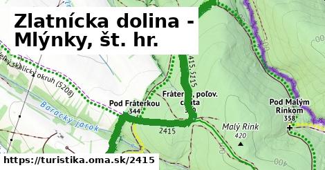 Zlatnícka dolina - Mlýnky, št. hr.