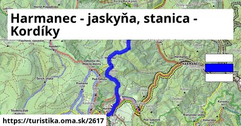 Harmanec - jaskyňa, stanica - Kordíky