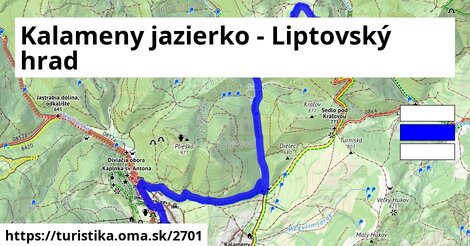 Kalameny jazierko - Liptovský hrad