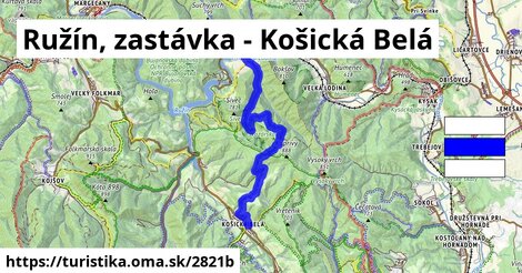 Ružín, zastávka - Košická Belá