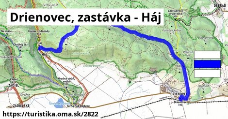 Drienovec, zastávka - Háj