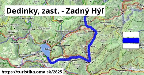 Dedinky, zast. - Zadný Hýľ