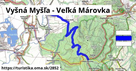 Vyšná Myšľa - Veľká Márovka