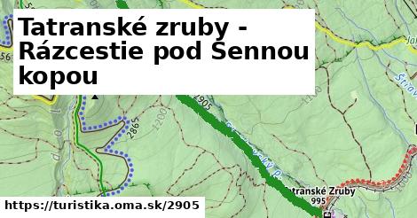 Tatranské zruby - Rázcestie pod Sennou kopou