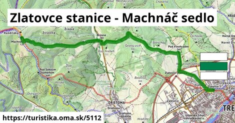 Zlatovce stanice - Machnáč sedlo