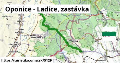 Oponice - Ladice, zastávka