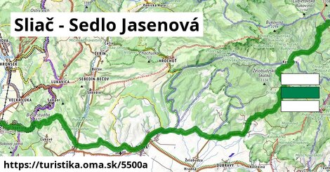 Sliač - Sedlo Jasenová