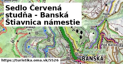 Sedlo Červená studňa - Banská Štiavnica námestie