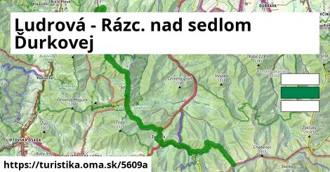 Ludrová - Rázc. nad sedlom Ďurkovej