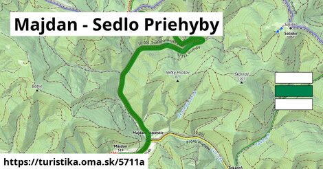 Majdan - Sedlo Priehyby