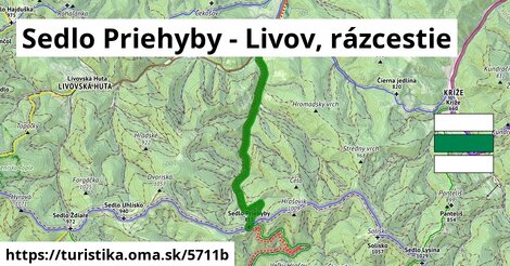 Sedlo Priehyby - Livov, rázcestie