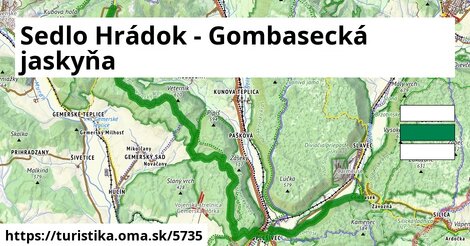 Sedlo Hrádok - Gombasecká jaskyňa