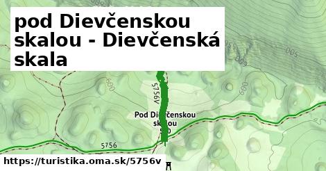 pod Dievčenskou skalou - Dievčenská skala