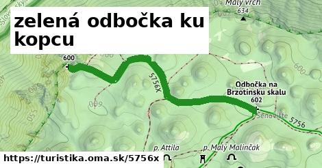 zelená odbočka ku kopcu