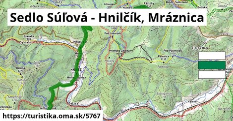 Sedlo Súľová - Hnilčík, Mráznica