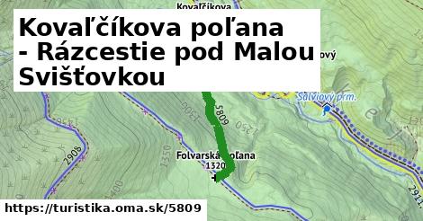 Kovaľčíkova poľana - Rázcestie pod Malou Svišťovkou