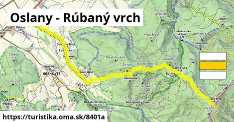 Oslany - Rúbaný vrch